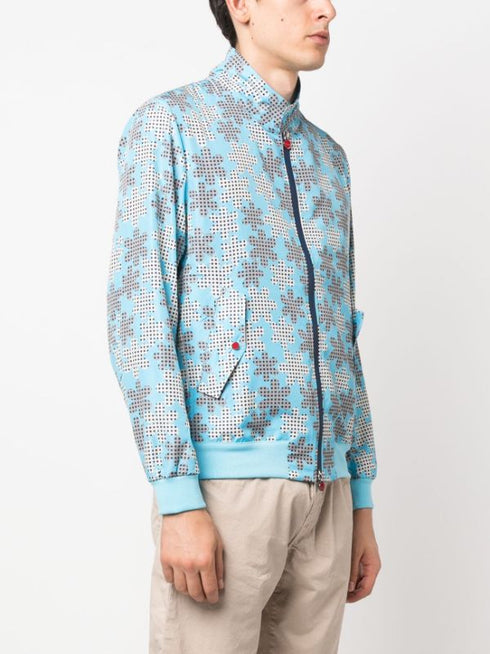 graphic-print bomber jacket